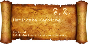 Herlicska Karolina névjegykártya